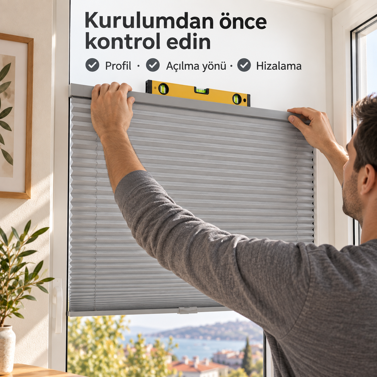 Gri plise perde — temsili pazarlama görseli 4